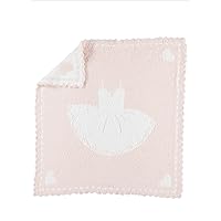 Barefoot Dreams CozyChic Scalloped Receiving Blanket - Pink & Tutu,30