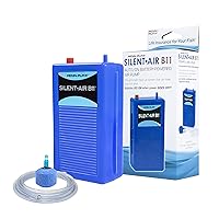 Penn Plax Silent Air Battery Operated Aquarium Air Pump for Power Outage Automatic Turn On Keeps Fish Safe