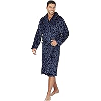 Intimo Men's Paisley Corel Robe, Navy