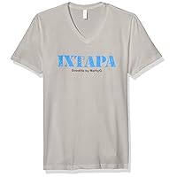 Ixtapa Graphic Printed Premium Fitted Sueded Short Sleeve V-Neck T-Shirt