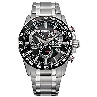 Citizen Men's Eco-Drive Sport Luxury PCAT Chronograph Watch Stainless Steel, Black Dial (Model: CB5898-59E)