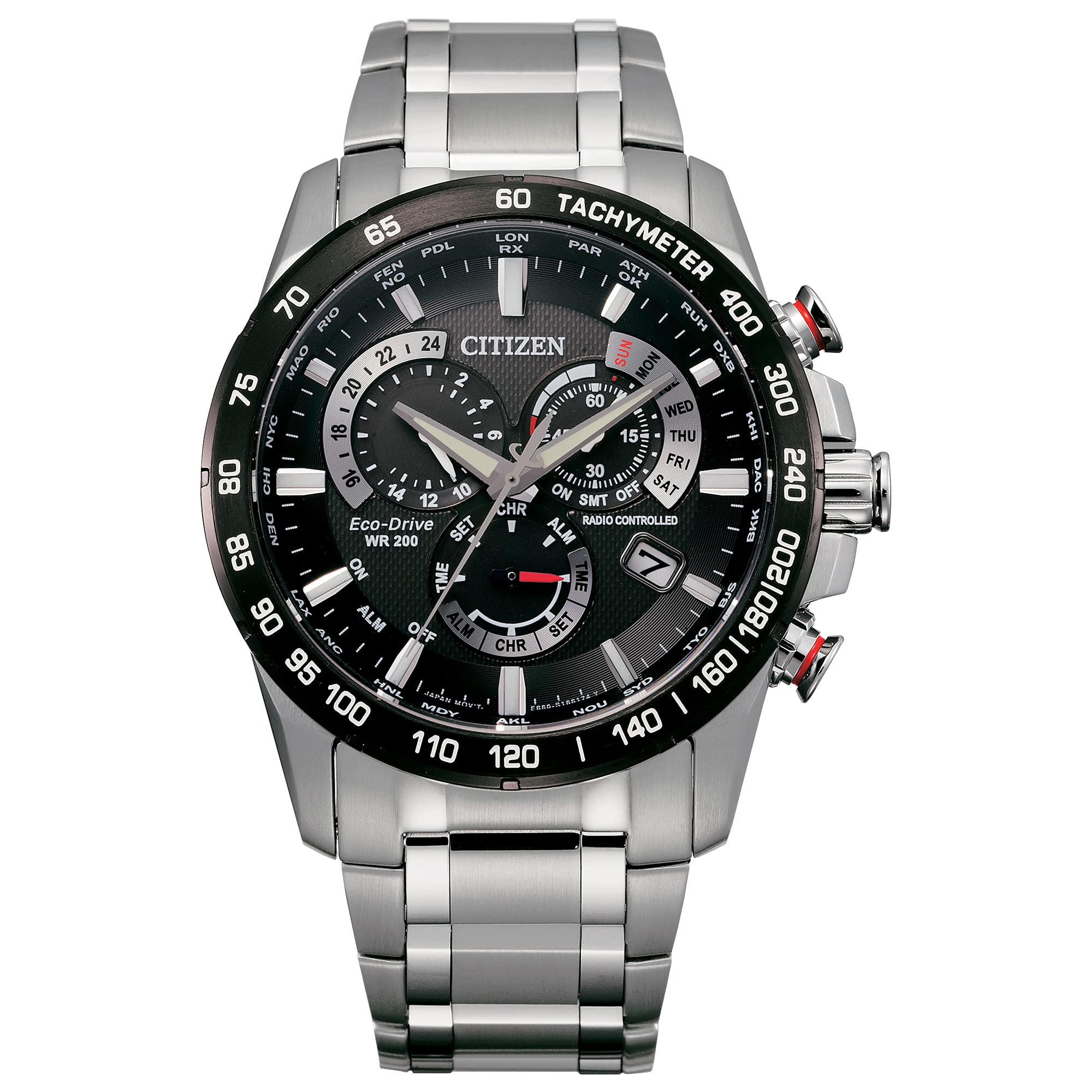 Mua Citizen Men's Eco-Drive Sport Luxury PCAT Chronograph Watch Stainless  Steel, Black Dial (Model: CB5898-59E) trên Amazon Mỹ chính hãng 2023 | Fado
