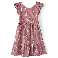 The Children's Place girls Floral Tiered Dress ruffle sleeve