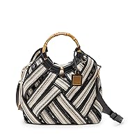 Dolce Vita Elsie Woven Satchel Bamboo Handle, Multi