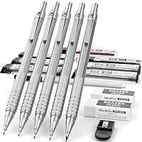 Details about   Mechanical Metal Pencils Set 2.0mm 2B Lead Holder Draft Drawing Writing School 