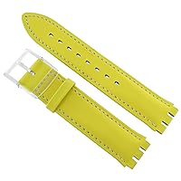 Hirsch Ally 17mm Mens Yellow Watch Band For Swatch