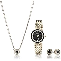 Armitron Women's Genuine Crystal Accented Bracelet Watch and Jewelry Set, 75/5796