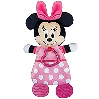 Disney Baby Minnie Mouse Plush and Sensory Crinkle Teether Toys for Newborn Baby Boys and Girls 10 inches