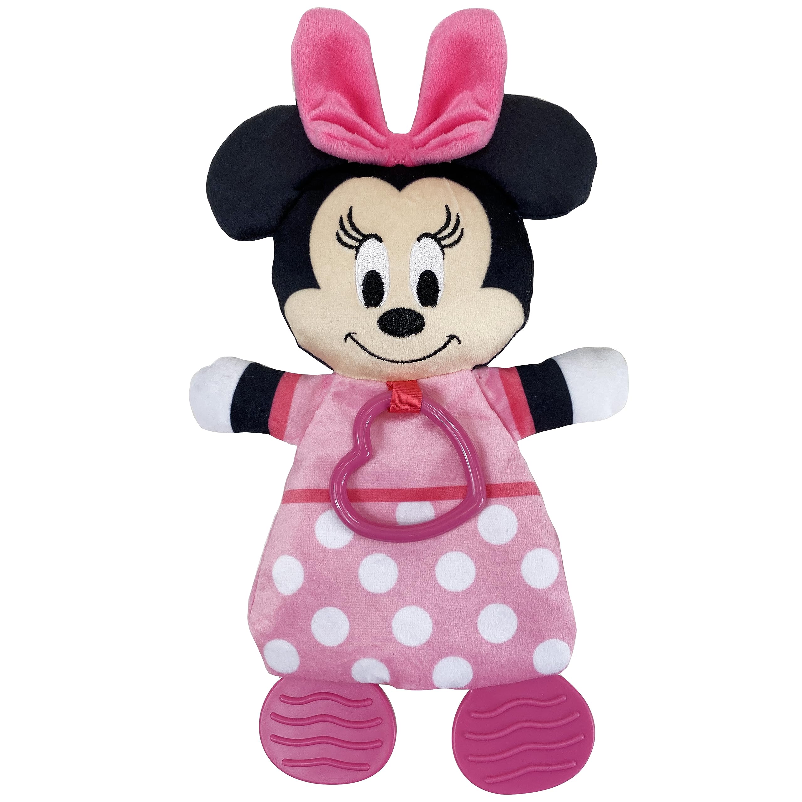 Kids Preferred Disney Baby Minnie Mouse Plush and Sensory Crinkle Teether Toys for Newborn Baby Boys and Girls 10 inches