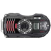 Waterproof digital camera black waterproof 14m; shock-resistant 2.0m; cold -10 degrees RICOH WG-4GPSBL 08558 - International Version (No Warranty)