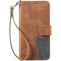 CaseCase for iPhone 13 Mini/13/13 Pro/13 Pro Max, PU Leather Flip Wallet Cover with Card Slot Wrist Strap Magnetic Closure Built-in Kickstand Protective Case