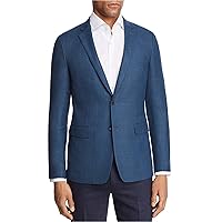 Theory Mens Gansevoort Two Button Blazer Jacket, Blue, 42 Long