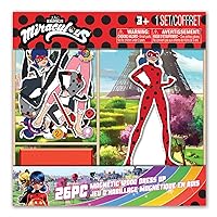 Miraculous Ladybug-Magnetic Wood Dress Up Doll. Includes 26 Colorful Magnetic Wood Pieces. Encourages Creative Play with Mix and Match Fun. Great Birthday Gift for toddler, kids, girls, boys.