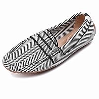 Women’s Lightweight Knit Loafers Driving Loafer Casual Slip On Flat Comfortable Boat Shoes Flat Bottom Breathable Shoes