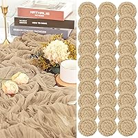 30 Pack Cheesecloth Table Runner Beige 20 x 120 inch Rustic Gauze Boho Cheese Cloth Table Runner Wedding Table Decor Table Cloth for Wedding Party Bridal Shower Table Decoration