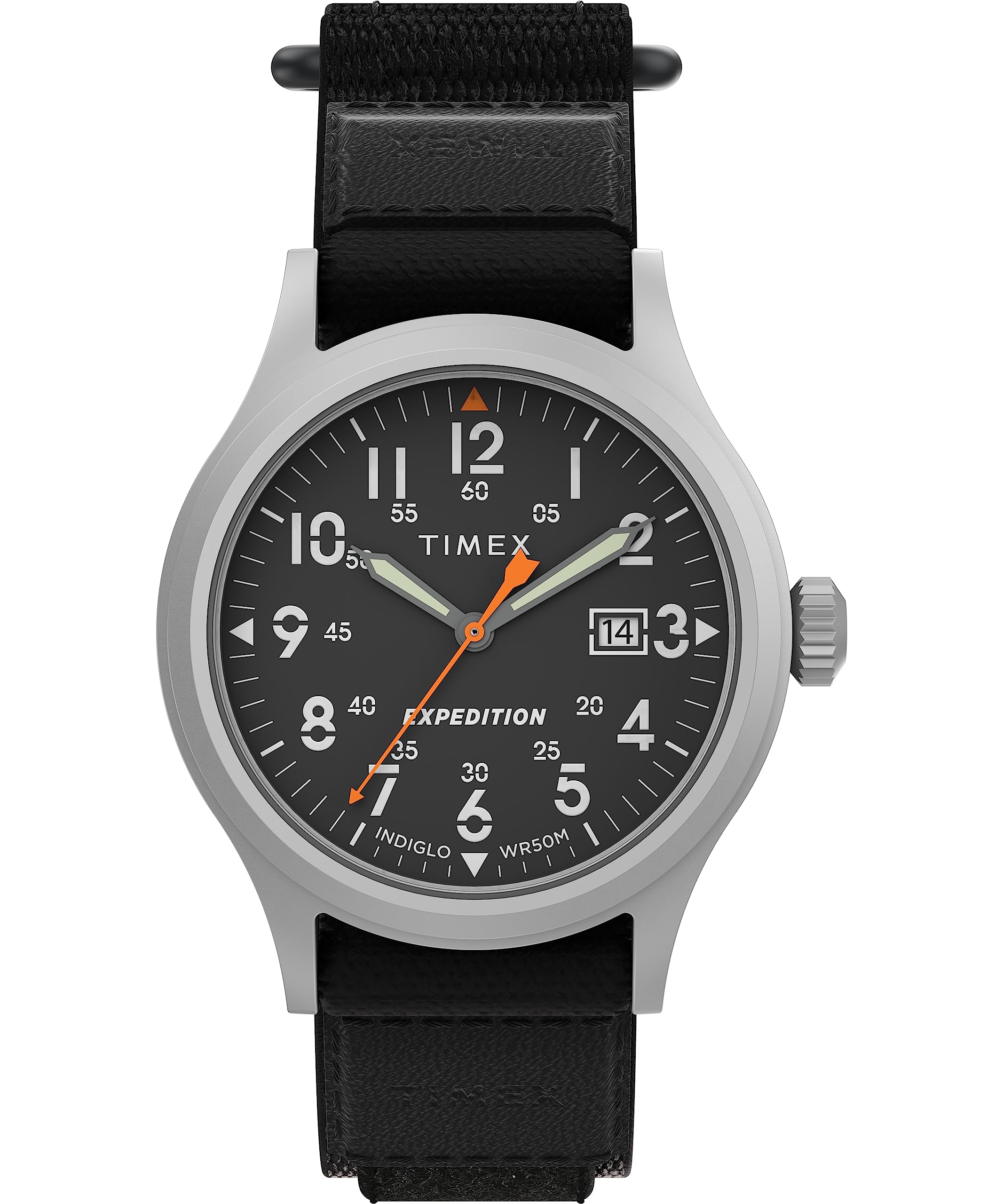 Timex Men's TWC008300 Expedition Scout Leather Slip-Thru Strap Watch