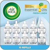 Plug in Scented Oil Refill, 10ct, Fresh Linen, Air Freshener, Essential Oils, Eco Friendly Pack