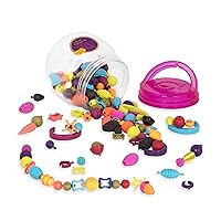 Pop Arty! 150 Pcs- Jewlery Making Kit- Creative Pop Snap Bead Set for Kids –DIY Craft Jewelry Making Kit –Necklaces, Rings, Bracelets – 4 Years +