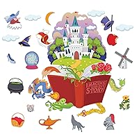 Eureka Once Upon A Dream Imagine Your Own Story Classroom Bulletin Board Set for Teachers, 22 Pieces