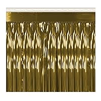 2-Ply FR Metallic Fringe Drape (gold) Party Accessory (1 count)