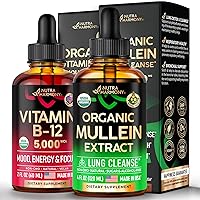 NUTRAHARMONY Organic Mullein Drops & Vitamin B12 Drops