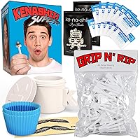Kenashii Super BUNDLE Nose Wax Kit | 100 g Wax, 84 Applicators | No Microwave Required | New Nose & Ear Hair Removal Kit | Nasal Waxing For Men and Women | 12 Balm Wipes, Mustache Guards, Storage Bag