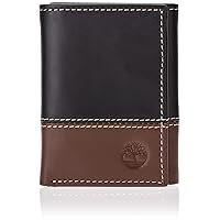 Men's Leather Trifold Wallet with ID Window