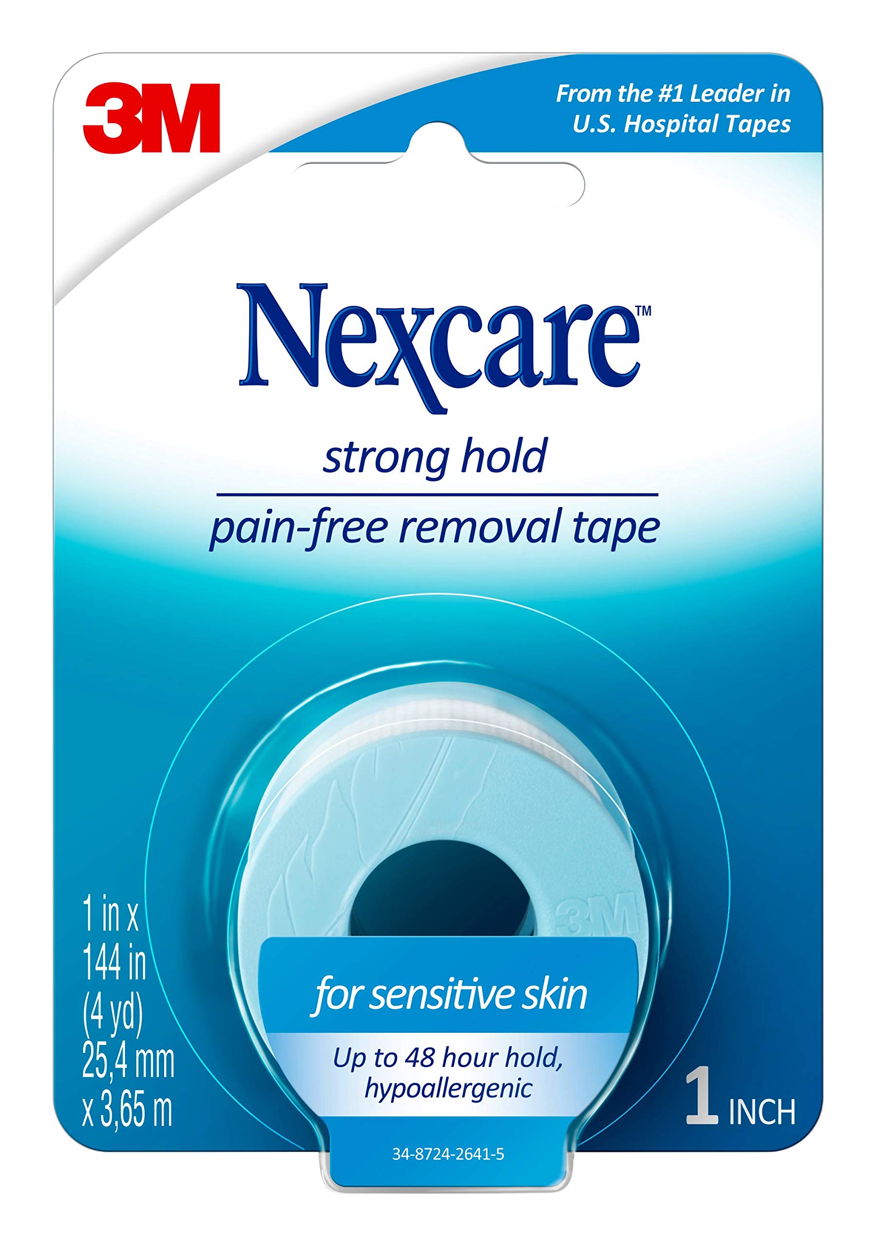 Nexcare Strong Hold Pain-Free Removal Tape, From the #1 leader in U.S. hospital tapes1 in x 4 yd