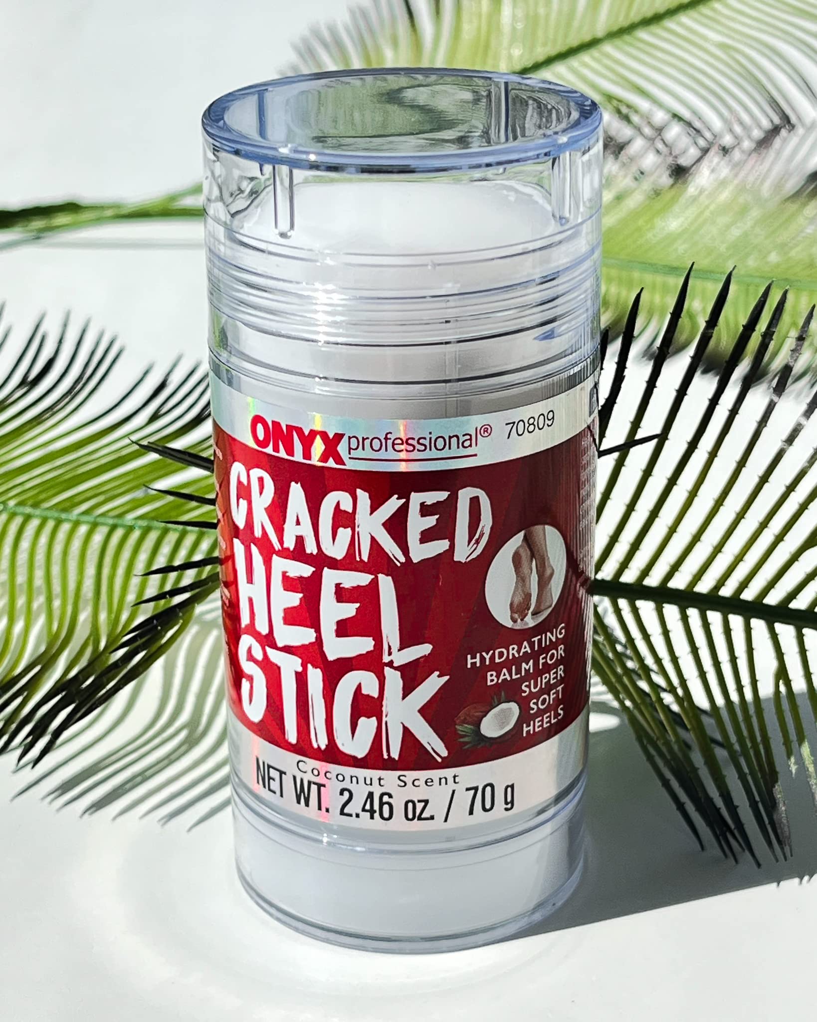 Onyx Professional Cracked Heel Repair Balm Stick (2 Pack) Dry Cracked Feet Treatment, Moisturizing Heel Balm Rolls On So No Mess Like Foot Cream or Foot Lotion, Rescues Cracked Feet for Skin So Soft