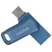 SanDisk 256GB Ultra Dual Drive Go USB Type-C Flash Drive, Blue - SDDDC3-256G-G46NB