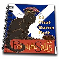 3dRose Le Chat Burns Nuit Haggis Dram Scottish Saltire - Drawing Books (db_355489_3)