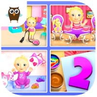 Sweet Baby Girl Dream House 2 - Daycare, Tea Party, Bath Time, Dress Up, Birthday Cake, Cleanup and Playtime
