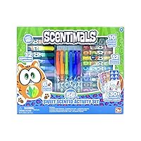 Art Supplies, Coloring Set, Drawing Kit, Book - Scentimals Sweet Scented Activity Set - Kids Art Supplies - Markers, Crayons, Gel Pens, Stickers - Coloring Kit Book Children's Supply Box Girls Boys