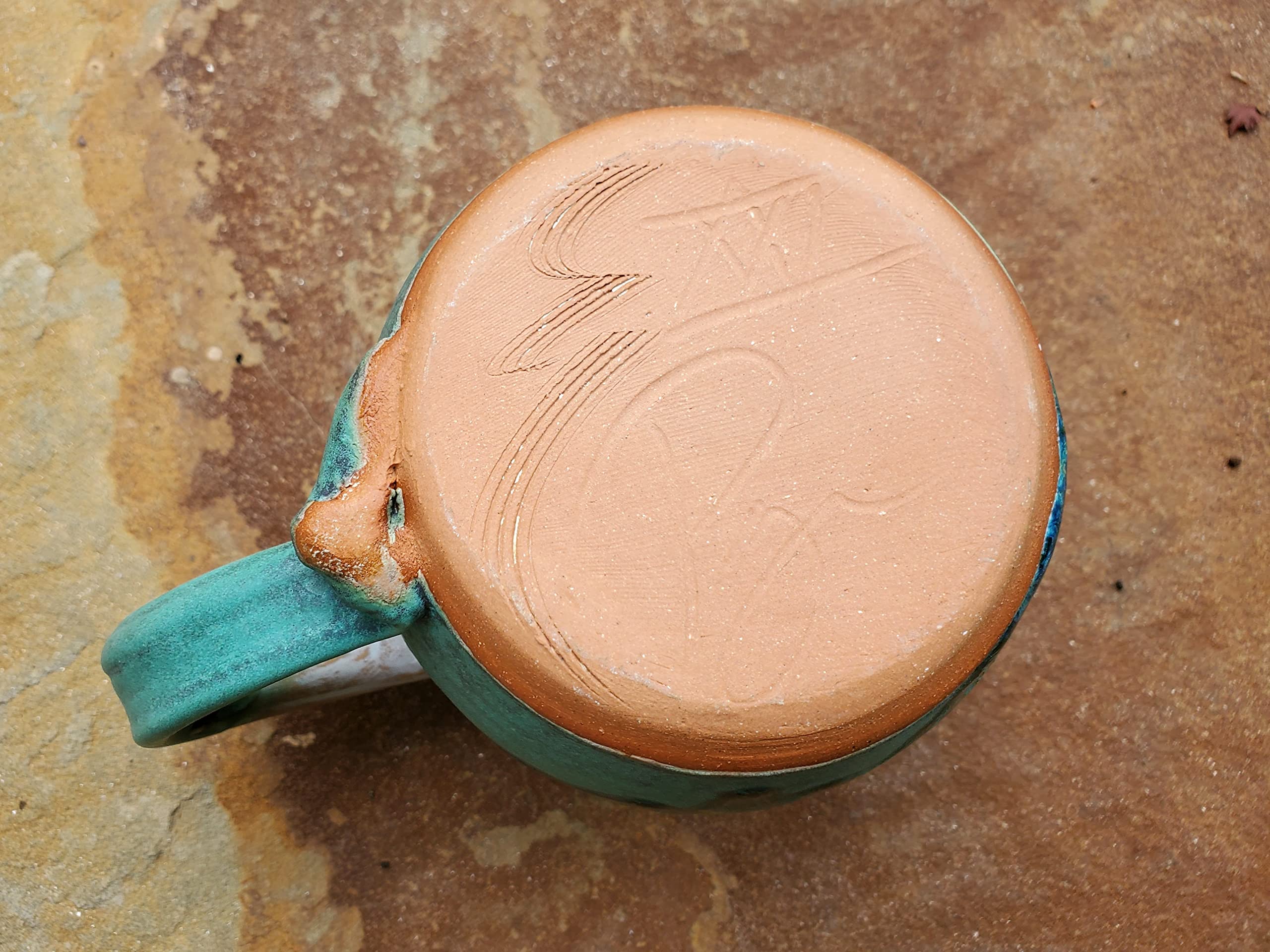 Turquoise Falls Mug Hand Thrown North Carolina Pottery Coffee Cup