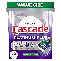 Platinum Plus ActionPacs Dishwasher Detergent Pods, Mountain, 62 Count