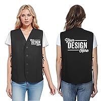 TopTie Custom Volunteer Vest Supermarket Cobbler Apron Vest Printed or Embroidered Your Logo