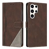 Mobile cover, Compatible with Samsung Galaxy 24 Ultra Case, Galaxy 24 Ultra Wallet Case Slim PU Leather Phone Case Flip Folio Leather Case Card Holders Shockproof Protective Case with Wrist Strap ( Co