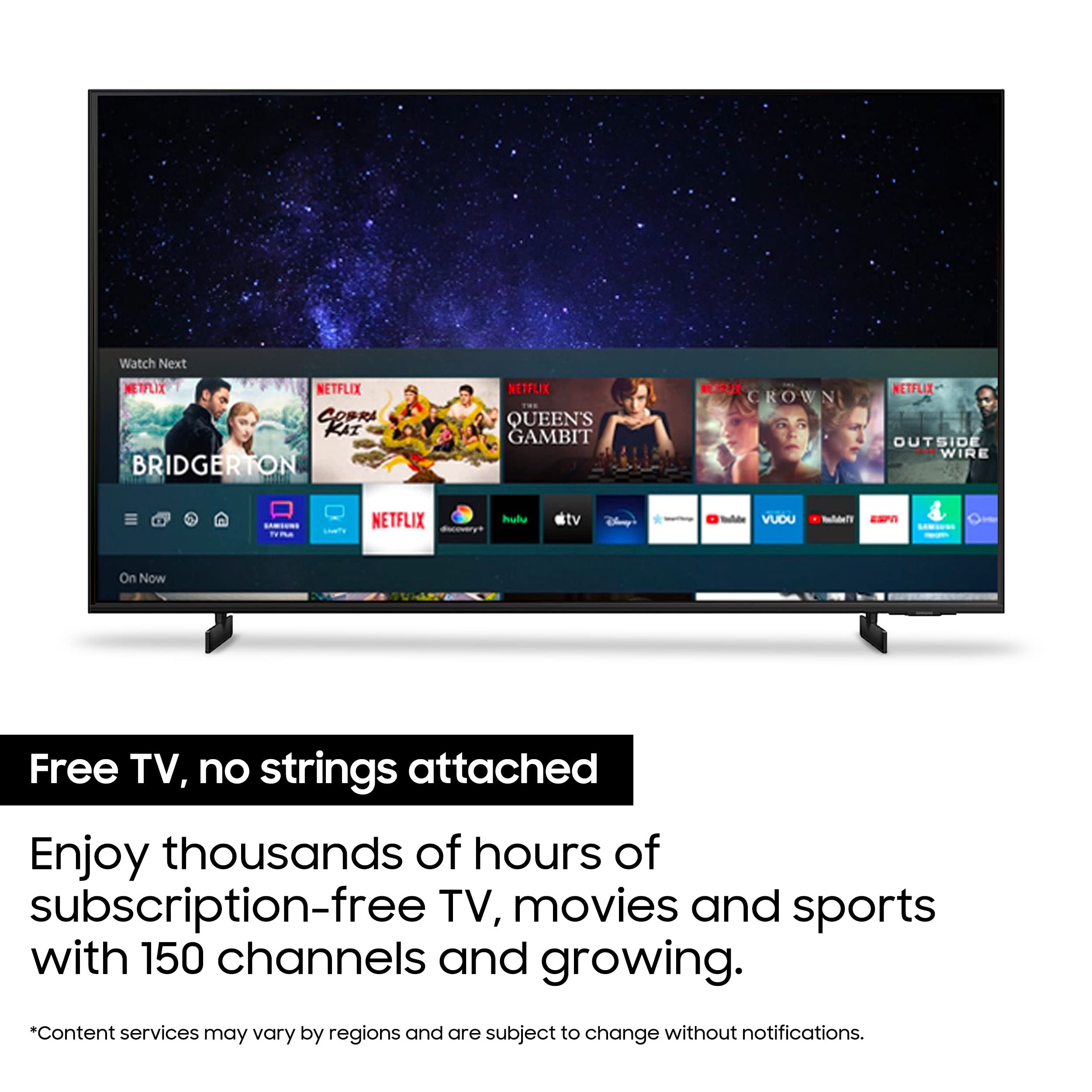 SAMSUNG 65-Inch Class Crystal 4K UHD AU8000 Series HDR, 3 HDMI Ports, Motion Xcelerator, Tap View, PC on TV, Q Symphony, Smart TV with Alexa Built-In (UN65AU8000FXZA, 2021 Model)