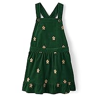Gymboree,and Toddler Embroidered Sleeveless Skirtall Jumpers,Green Star,8