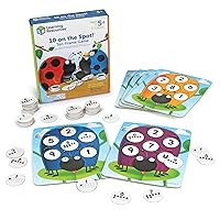 Learning Resources 10 on the Spot Ten Frame Game - 2-6 Players, Ages 5+ Math Learning Games for Kids, Kindergartner Activities