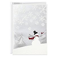 Hallmark Boxed Christmas Cards, Snowman and Cardinal (16 Cards and 17 Envelopes), (1XPX5437)