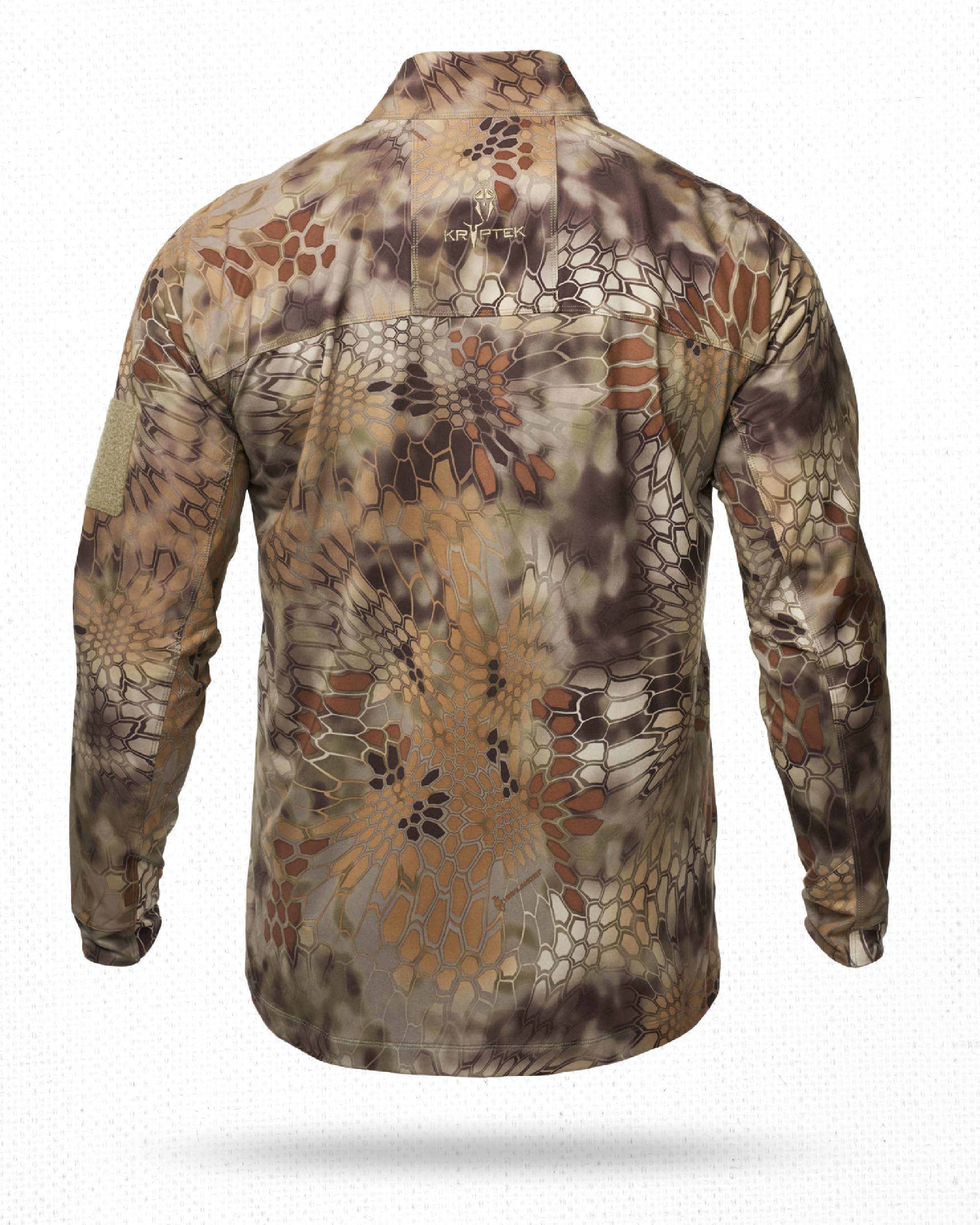 Kryptek Men's Valhalla 2 Long Sleeve Half Zip, Lightweight Camo Hunting Shirt