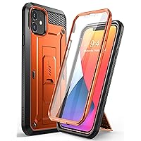 SUPCASE Unicorn Beetle Pro Series Case for iPhone 12 Mini (2020 Release) 5.4 Inch, Built-in Screen Protector Full-Body Rugged Holster Case (Orange)