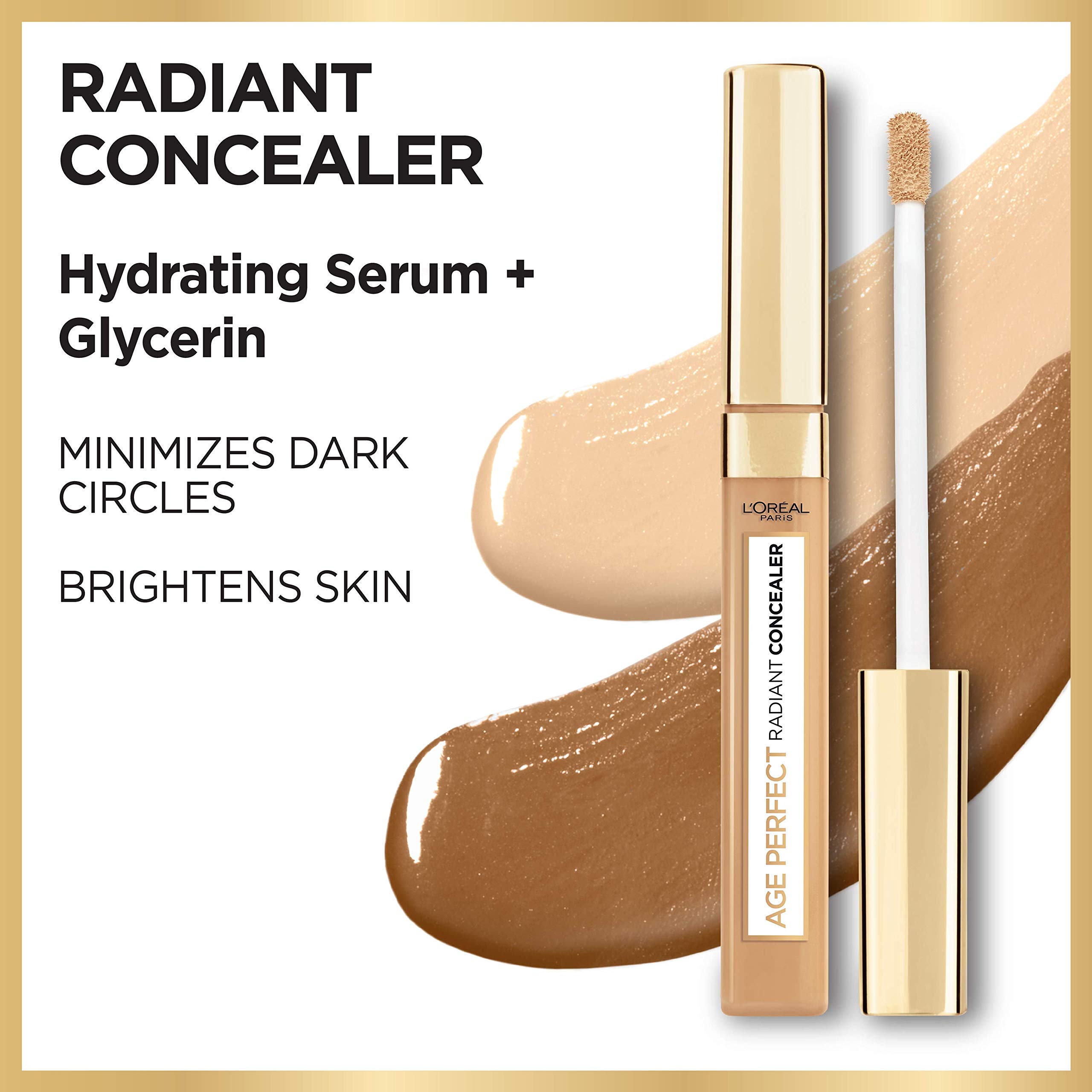 L’Oréal Paris Age Perfect Radiant Concealer with Hydrating Serum and Glycerin, Sienna