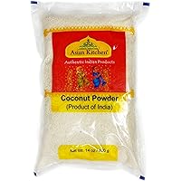 Asian Kitchen Coconut Fine Powder (Desiccated, Macaroon Cut) 14oz (400g) Raw (uncooked, unsweetened) ~ All Natural | Vegan | Gluten Friendly