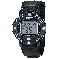 Armitron Sport Unisex 40/8291BLU Navy Blue Accented Digital Chronograph Black Nylon Strap Watch