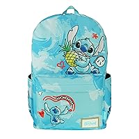 Classic Disney Lilo & Stitch Backpack with Laptop Compartment for School, Travel, and Work (Blue), Multicolor (A22210-STITCH-BLUE)