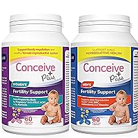 CONCEIVE PLUS Fertility Supplements for Women & Men | 30-Day Supply Fertility Support Bundle | Premium Fertility Vitamins for Male and Female Conception | 2 x 60 Soft Capsules