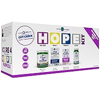 Vital Planet – Gut Check Hope Formula Kit by Brenda Watson - 4 Product Package with Women 55+ Probiotic 30 Cap, Fiber 35 Powder 6.7oz, Vital Omega Oil 60 Softgels, and Digestive Enzyme 90 Cap
