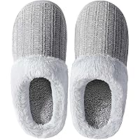 shoeslocker Slippers for Women Memory Foam Fuzzy House Slippers Bedroom Non-slip Warm Fluffy Plush Womens Slippers